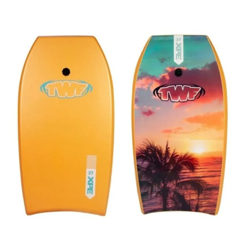 TWF XPE Pro Slickback Bodyboard with Leash 33inch Sunset